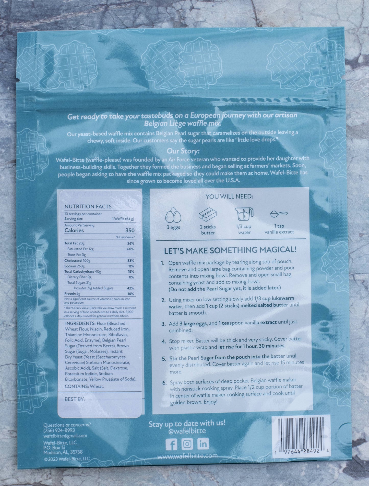 Belgian "Liege" Waffle Mix by Wafel-Bitte